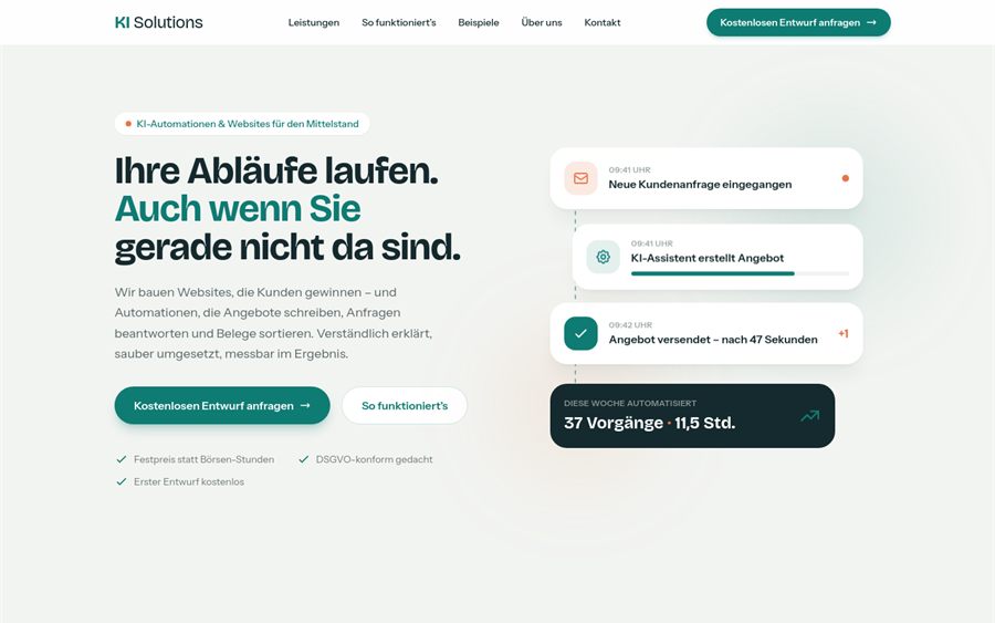 Website-Entwurf KI- & Digitalagentur