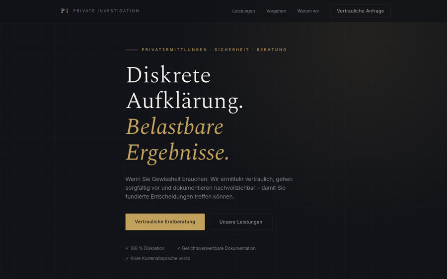 Website-Entwurf Dienstleistung